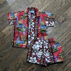 RJC Hawaiian Shirt and Short Combo NWOT